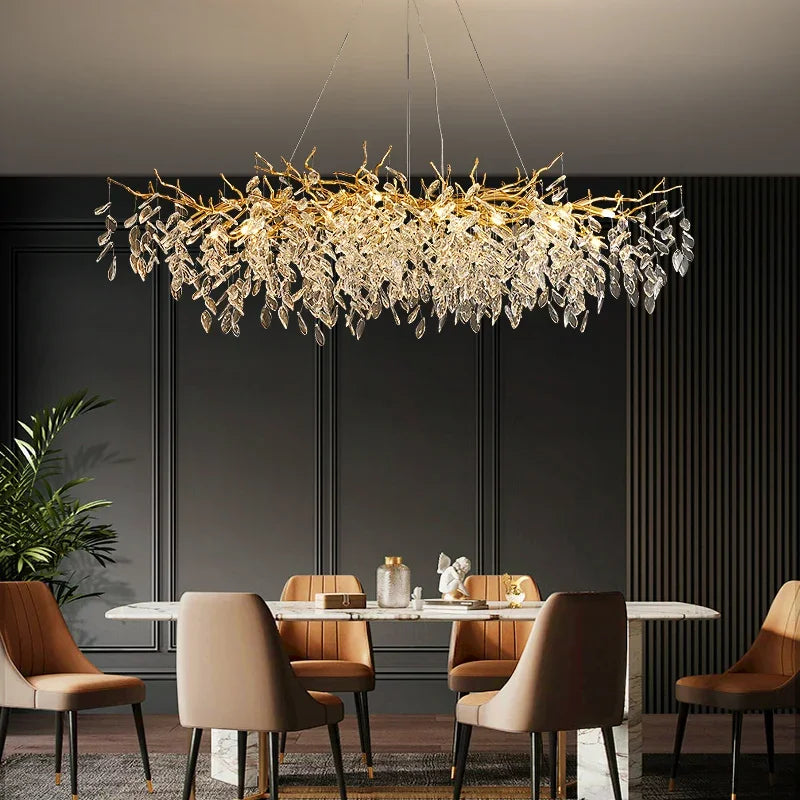 Opaluxe Crystal Chandelier – Modern Luxury LED Lighting Fixture